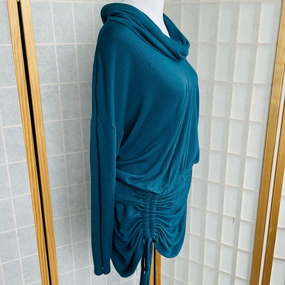 Free People • Sundown Cinch Up Cowl Neck Dress Dark Green - Picture 9 of 13